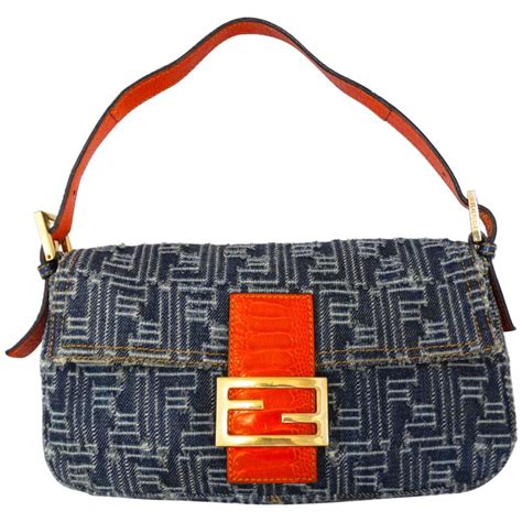 fendi tiffany baguette|fendi denim baguette vintage.